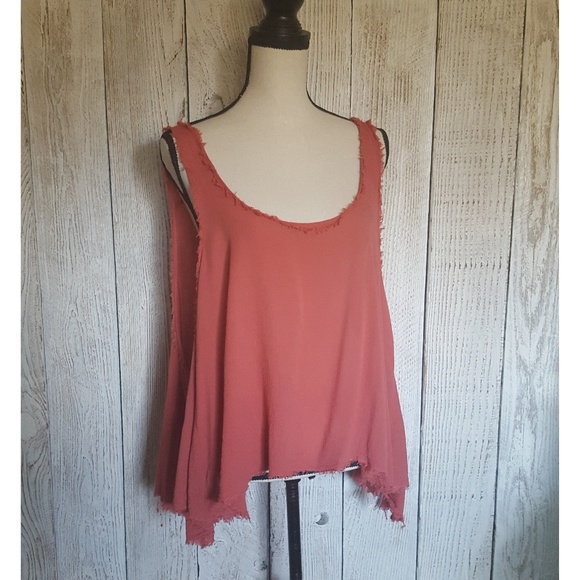Free People Tops - SOLD* Free People Intimately Coral Muscle Tank Top